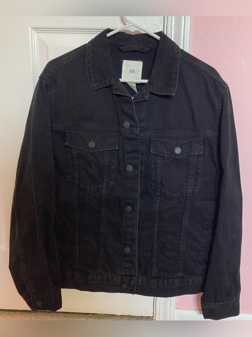 H&M Black Denim Trucker Jacket